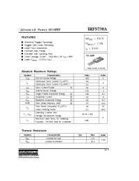 Datasheet IRFS730A manufacturer Fairchild