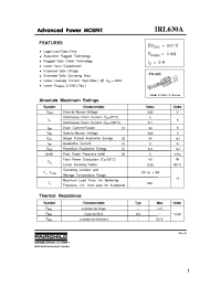 Datasheet IRL630A manufacturer Fairchild