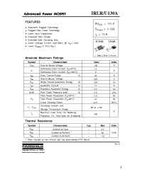 Datasheet IRLR130A manufacturer Fairchild