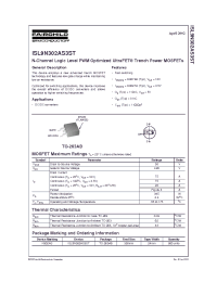 Datasheet ISL9N302AS3ST manufacturer Fairchild