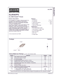 Datasheet ISL9R460PF2 manufacturer Fairchild