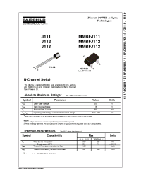 Datasheet J112 manufacturer Fairchild