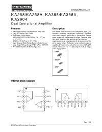 Datasheet KA258AD manufacturer Fairchild