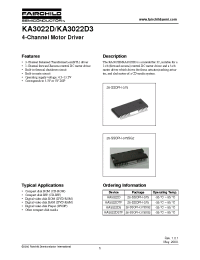 Datasheet KA3022D manufacturer Fairchild