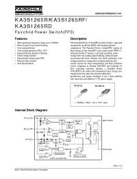 Datasheet KA3S1265RD-TU manufacturer Fairchild