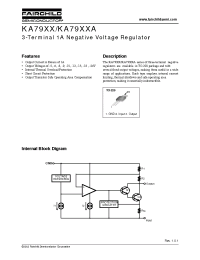 Datasheet KA7905 manufacturer Fairchild