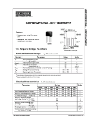Datasheet KBP005M/3N246 manufacturer Fairchild