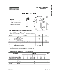 Datasheet KBU4J manufacturer Fairchild