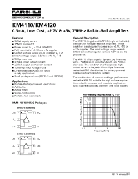 Datasheet KM4110 manufacturer Fairchild
