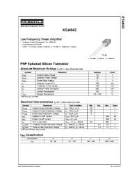 Datasheet KSA643 manufacturer Fairchild