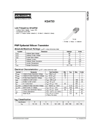 Datasheet KSA733CY manufacturer Fairchild