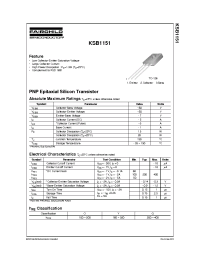 Datasheet KSB1151 manufacturer Fairchild
