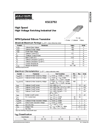 Datasheet KSC2752 manufacturer Fairchild
