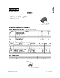 Datasheet KSC2859YMTF manufacturer Fairchild