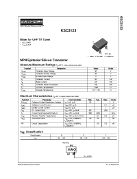 Datasheet KSC3123R manufacturer Fairchild