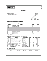 Datasheet KSC5019 manufacturer Fairchild