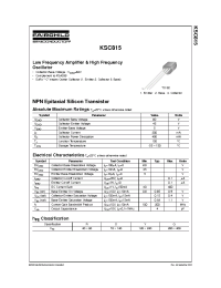 Datasheet KSC815R manufacturer Fairchild