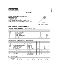 Datasheet KSC945CR manufacturer Fairchild