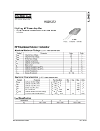 Datasheet KSD1273 manufacturer Fairchild