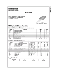 Datasheet KSD1406 manufacturer Fairchild