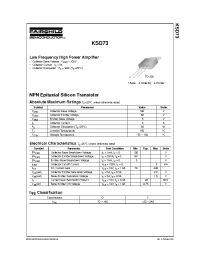 Datasheet KSD73 manufacturer Fairchild