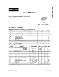 Datasheet KSE13005H2ATU manufacturer Fairchild