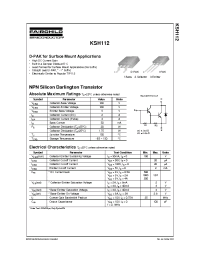 Datasheet KSH112 manufacturer Fairchild