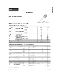 Datasheet KSP92 manufacturer Fairchild