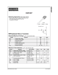 Datasheet KSR1007 manufacturer Fairchild