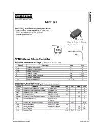 Datasheet KSR1105 manufacturer Fairchild