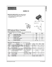 Datasheet KSR2113 manufacturer Fairchild