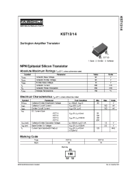 Datasheet KST14 manufacturer Fairchild