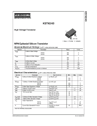 Datasheet KST43 manufacturer Fairchild