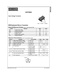 Datasheet KST5550 manufacturer Fairchild
