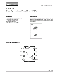 Datasheet LF353M manufacturer Fairchild