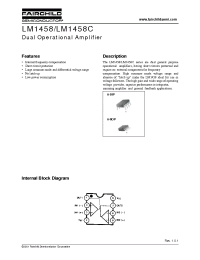 Datasheet LM1458 manufacturer Fairchild