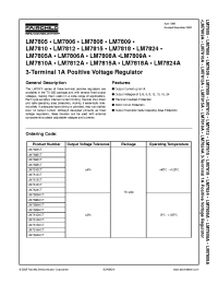 Datasheet LM7805CT manufacturer Fairchild