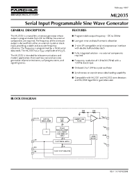 Datasheet ML2035IP manufacturer Fairchild