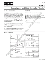 Datasheet ML4819CP manufacturer Fairchild