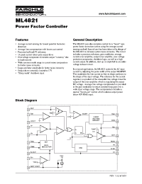 Datasheet ML4821CP manufacturer Fairchild