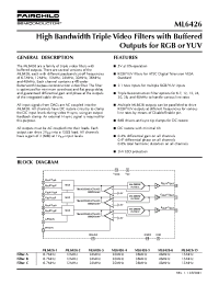 Datasheet ML6426x3 manufacturer Fairchild