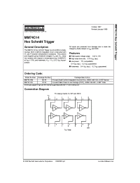 Datasheet MM74C14 manufacturer Fairchild