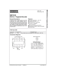 Datasheet MM74C48 manufacturer Fairchild