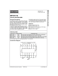 Datasheet MM74HC138MTC manufacturer Fairchild