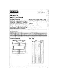 Datasheet MM74HC154MTC manufacturer Fairchild