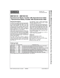 Datasheet MM74HC163MX manufacturer Fairchild