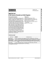 Datasheet MM74HC164NX manufacturer Fairchild