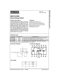 Datasheet MM74HC4066 manufacturer Fairchild