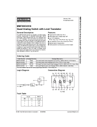 Datasheet MM74HC4316CW manufacturer Fairchild