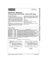 Datasheet MM74HC541MTC manufacturer Fairchild